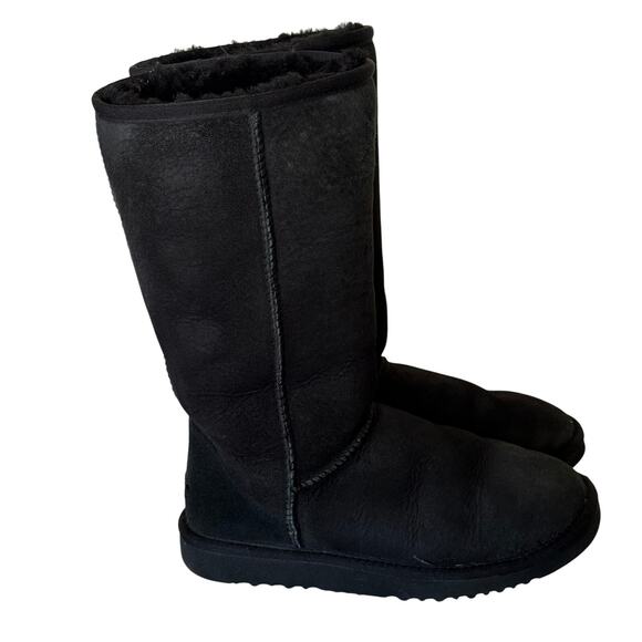 UGG Australia Shoes - UGG Australia Black Suede Classic Tall Shearling boots size 5